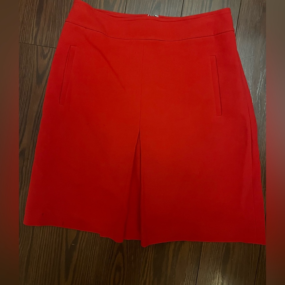Womens LOFT PETITE red skirt